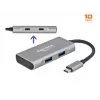 Hub USB DeLOCK USB externo 10 Gbps hub USB Type-C 63260
