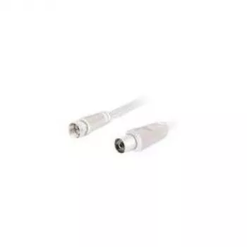 Wentronic Goobay Cable de conexión SAT/antena, blanco, 5 m - conector macho F conector hembra IEC/coaxial (11831)
