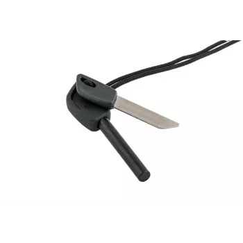 Iniciador de fuego de emergencia por chispa Wildo Fire-Flash Pro Large, ferrocerio, 76,2 mm, 29 g, negro