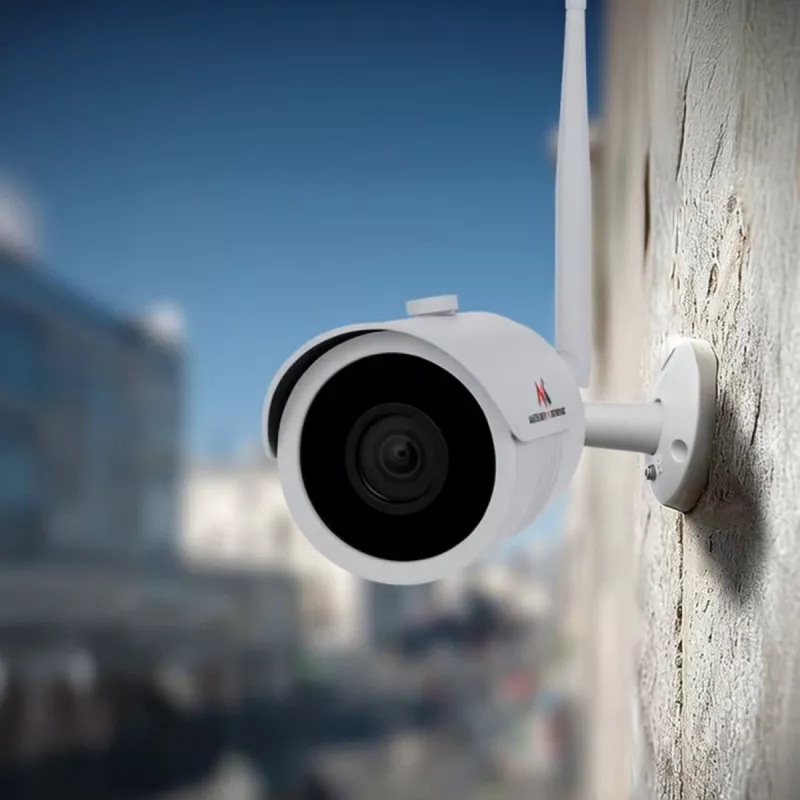 Cámara IP Maclean IPC WiFi 5MPx exterior, con sirena, CMOS 1/2.5, H.264/H.264+/H.265/H.265+/JPEG/AVI, Onvif, MCTV-516