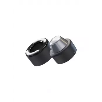 Masajeador facial Therabody Theraface Hot & Cold Rings FG negro — 67 mm, inalámbrico, 2 programas, pantalla OLED