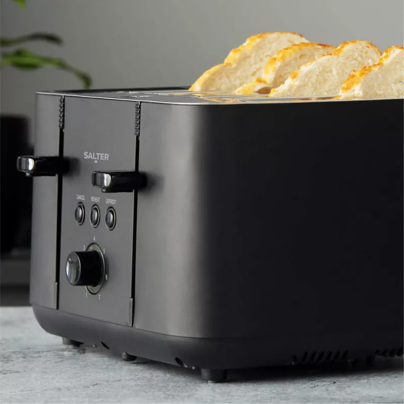 Salter EK5565MBLKFVDE tostadora de 4 ranuras Kuro