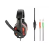 Auriculares gaming con cable GEMBIRD GHS-03 — 20–20000 Hz, cable de 2 m, 250 g, negro/rojo