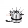 Severin FO 2471 combinación de fondue y crepes, negro/acero inoxidable