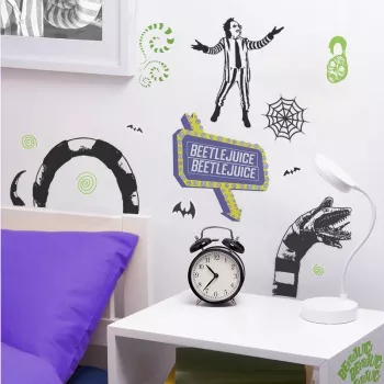 Pegatina de pared Paladone Beetlejuice diseño PP13439BJ – set de pegatinas decorativas de pared