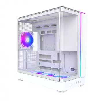 Caja de PC Montech KING 45 PRO (W) — Midi-Tower blanco para Micro-ATX / Mini-ITX