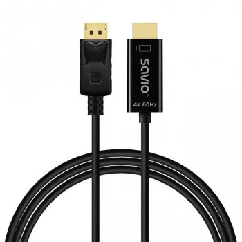 Adaptador de cable de vídeo Savio CL-189 1,5 m conector macho a conector macho