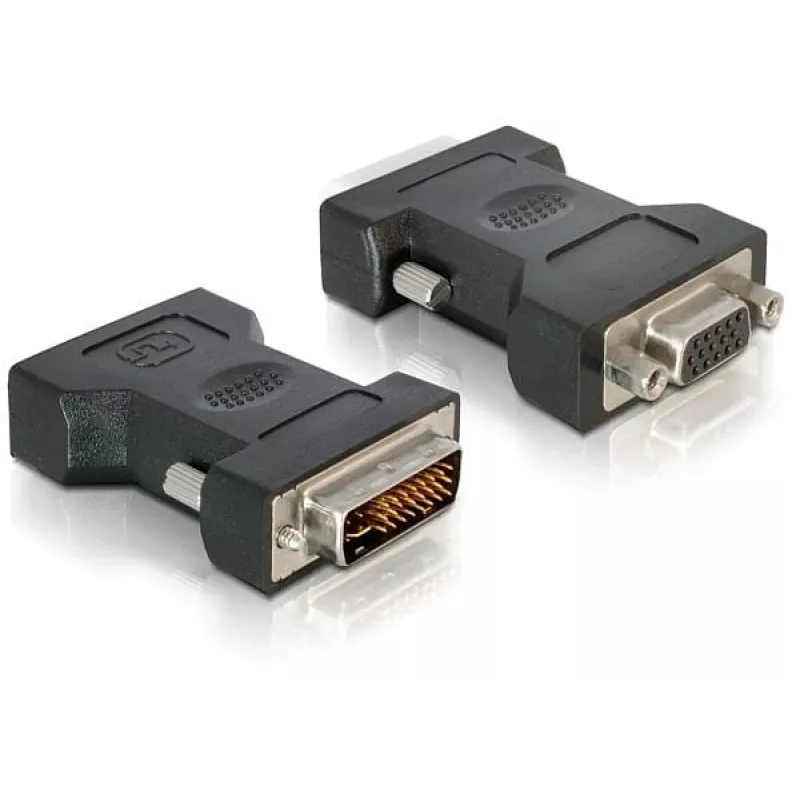VGA 15 pines conector hembra a DVI 24+5 conector macho DeLOCK 65016