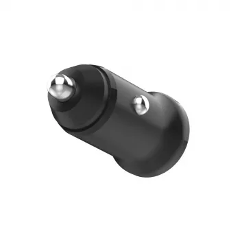 Cargador de coche FIXED FIXCC20N-CU-BK — conectores USB-C y USB-A, potencia de salida 20 W, adaptador de coche compacto