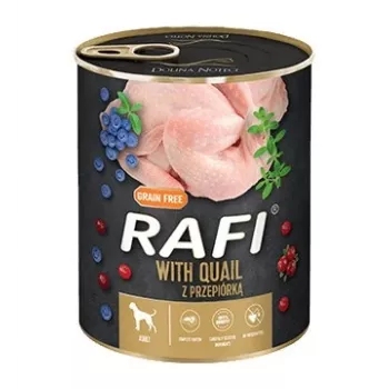 Dolina Noteci Rafi Dog Comida húmeda con codorniz, arándanos y arándanos rojos - 800g