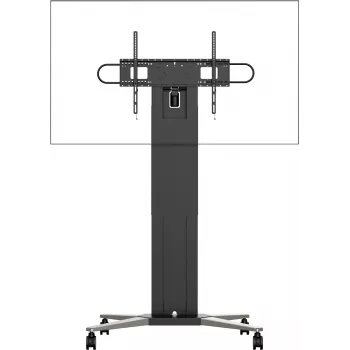 Vision - carro - motorizado - para pantalla plana - carro con ruedas - acero - negro mate - tamaño de pantalla: 119,4-228,6 cm (47-90)