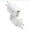 Cargador everActive SQ-655Q 65W, 1×USB-A + 2×USB-C carga rápida