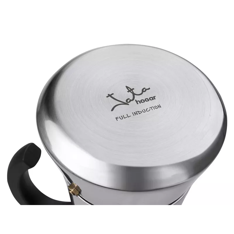 Cafetera moka JATA Odin negra acero inoxidable