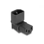 Adaptador de red DeLOCK IEC 60320 C14 a toma C13 10 A 90° negro 80472