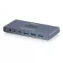 Conmutador KVM DIGITUS USB-C 3.0 HDMI 2 puertos 4K60Hz, USB-C/USB-A, aluminio, 135×60×30 mm
