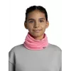 Bandana multifunción infantil Buff Merino Lightweight – rosa liso, prenda para la cabeza de lana merino sin costuras para niños
