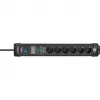 Regleta de enchufes Brennenstuhl 1951160400 1,8 m 6 salidas AC interior negro