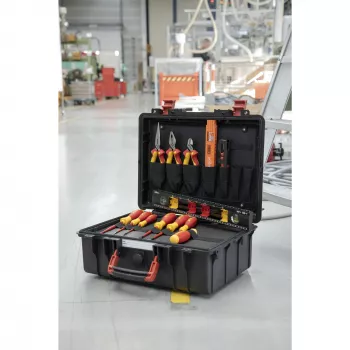 Wiha 45530 Basic Set L electric juego de herramientas, 18 piezas, con maletín