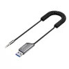 Savio TR-16 adaptador transmisor AUX con función manos libres, Bluetooth 5.3, Google Assistant/Siri