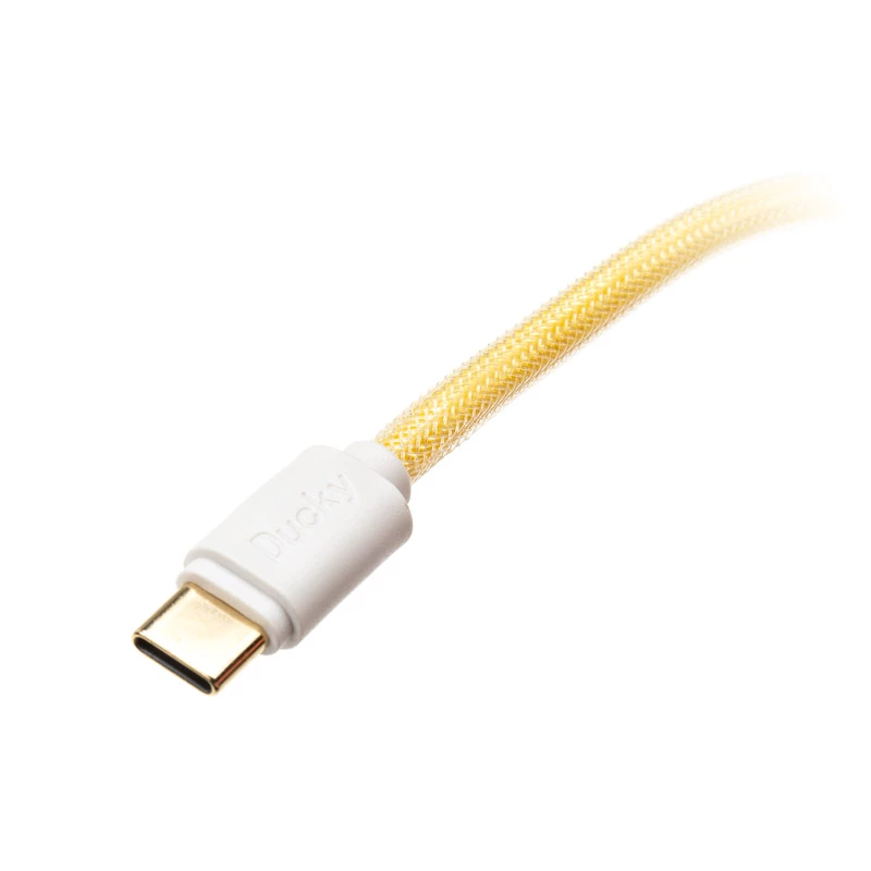 Cable en espiral Ducky Premicord Afterglow, USB Type-C a Type-A - 1,8 m