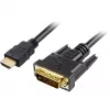 Cable adaptador HDMI > DVI-D (negro, 5 metros, Dual Link, 24+1)