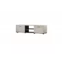 Mueble TV cama meble SOHO 140x43x37 cm — superficie cashmere, marco negro
