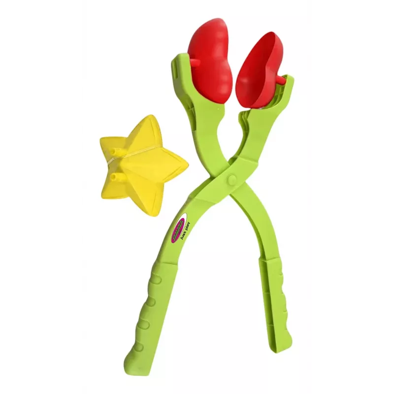 Pala moldeadora de bolas de nieve Jamara Snow Play 2en1 — forma de corazón y estrella, a partir de 3 años, multicolor