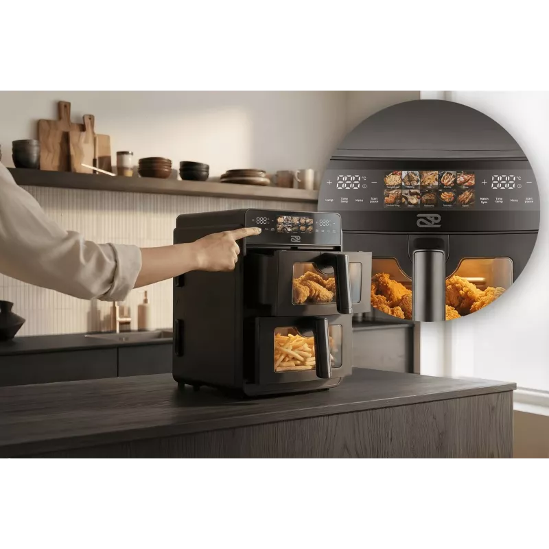 Freidora de aire vertical de doble cesta PROMIS FRP1560