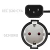 Adaptador de red QOLTEC 53906 IEC 320 C14 a SCHUKO 16A 250V
