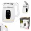 Hervidor de agua Adler AD 1305WG — 1,7 l, 2200 W, vidrio/plástico, blanco/dorado/transparente