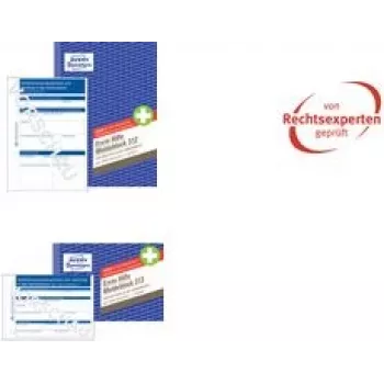 Bloc de registro de primeros auxilios AVERY A5 50 hojas – bloc de registro de incidentes para documentación médica y de seguridad