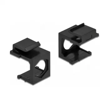 Tapa Keystone DeLOCK 86739 negro orificio de 9,7 mm 4 uds.