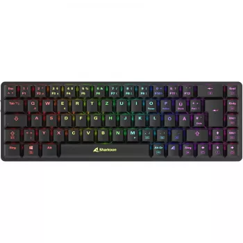 Teclado gaming Sharkoon PureWriter W65 RF Wireless QWERTZ Alemán Negro