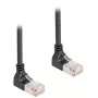 Cable de red DeLOCK RJ45 Cat.6A S/FTP fino 90° hacia arriba 1m negro