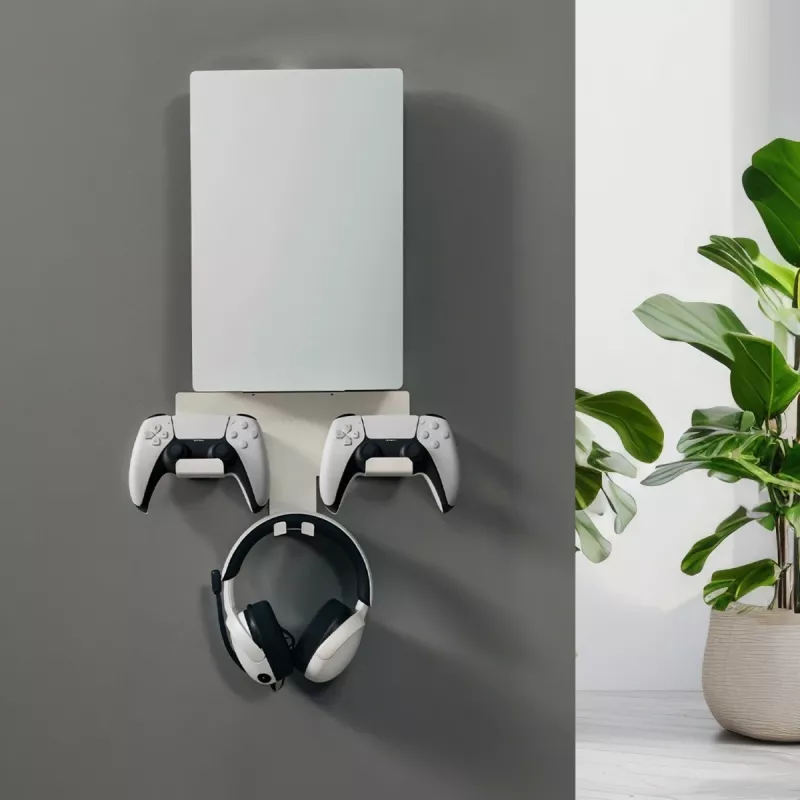 Soporte de pared MACLEAN RS181 para PlayStation 5 — diseño que ahorra espacio, instalación sencilla