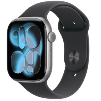 Apple Watch Series 11 GPS + Cellular 42mm caja de aluminio gris espacial con correa deportiva negra - M/L