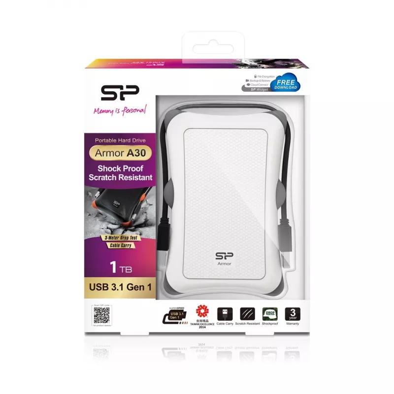 HDD externo Silicon Power Armor A30 1TB USB 3.2 Gen 1, HDD de 2,5