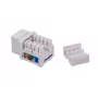 Módulo Keystone LANBERG KSU6-1090, Cat6 U/UTP plano, conector macho RJ-45 a conector hembra LSA, AWG 22/26, 14.5×16.1 mm, blanco