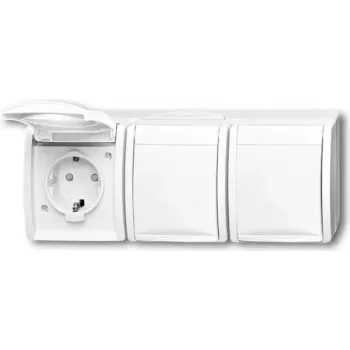 Busch Jaeger 2300/3 EBW-54 Enchufe CEE 7/3 blanco (2084-0-0724)