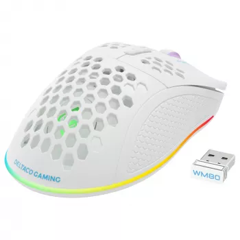 Ratón gaming Deltaco GAM-120-W RF inalámbrico USB Type-C