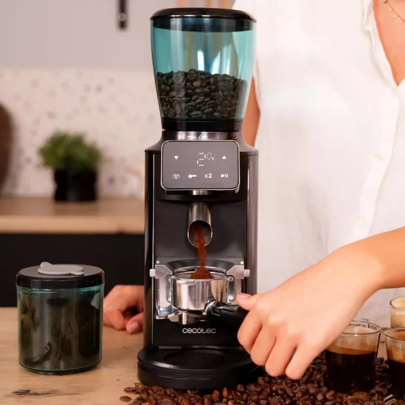 Cecotec SteelMill Touch molinillo de café eléctrico de muelas, 200 W, 300 g