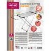 Tendedero LAMART LT8102 talla 18 M — 18 m de capacidad de tendedero, plegable para interior