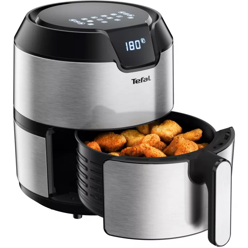 Freidora de aire Tefal Easy Fry EY401D Single 4,2 L Independiente 1500 W Negra, Acero inoxidable