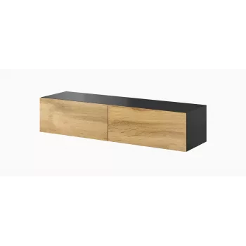Soporte de TV Cama VIGO 140 30/140/40 negro/roble wotan