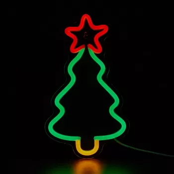 Manta SNL106MT luz LED de árbol de Navidad estilo neón, alimentada por USB