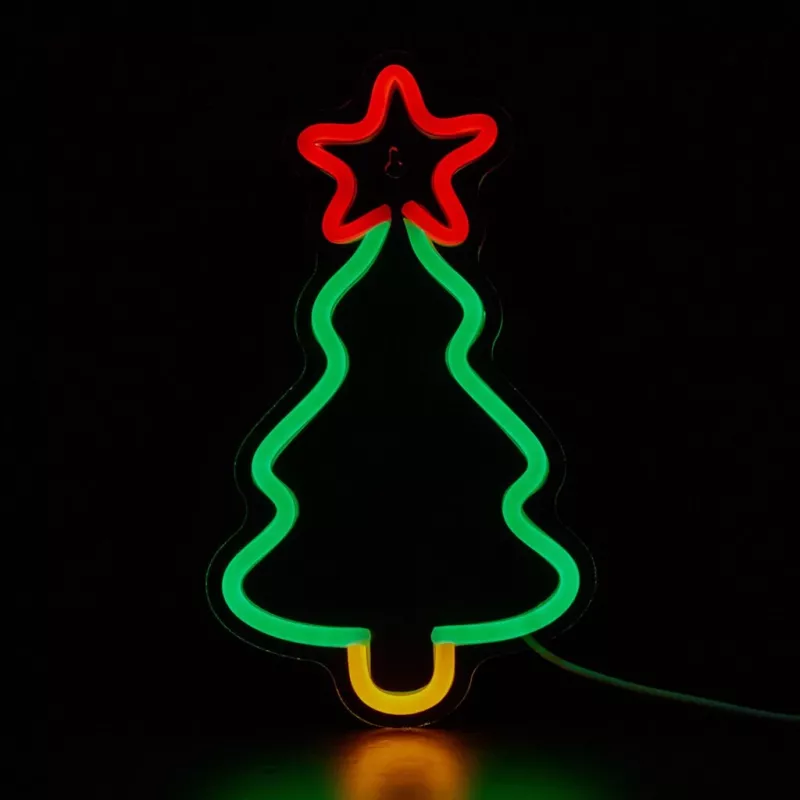 Manta SNL106MT luz LED de árbol de Navidad estilo neón, alimentada por USB