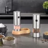 Caso Molinillo de sal y pimienta | SpiceDuo | Eléctrico | Material de la carcasa acero inoxidable | Litio
