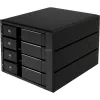 Caja externa SilverStone SST-FS304-12G de 3,5 pulgadas, 4 bahías – negra