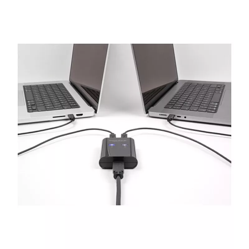 Conmutador USB DeLOCK 2 PC a 1 dispositivo 5 Gbps negro