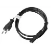 Cable de alimentación Lanberg CA-C7CA-10CC-0018-BK negro 1,8 m conector hembra C7 CEE7/16